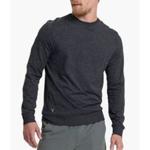 Vuori Other - Vuori Ponto Performance Top Mens Large Gray Crew Neck Long Sleeve Pullover